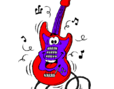 Desenho Guitarra pintado por Jhonatan