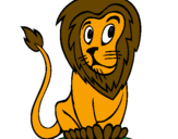 Desenho Leão pintado por matheeeeus