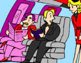 Desenho Passageiros no avião pintado por o homem gay assumiu e can