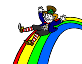 Desenho Duende no arco-íris pintado por Andréia