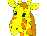 Desenho Cara de girafa pintado por lilas