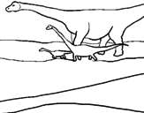 Desenho Familia de Braquiossauros pintado por gabriel