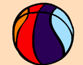 Desenho Bola de basquete pintado por judica