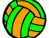 Desenho Bola de voleibol pintado por pedra