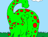 Desenho Dinossauros pintado por livia a linda