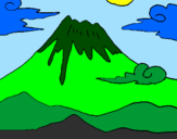 Desenho Monte Fuji pintado por SHAYA