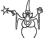 Desenho Bruxa a fazer um exorcismo pintado por  vitoria zilio