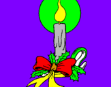 Desenho Vela de natal pintado por ana