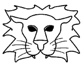 Desenho Leão pintado por kk
