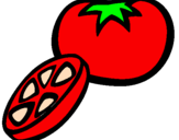 Desenho Tomate pintado por sarah