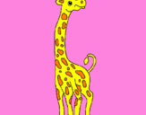 Desenho Girafa pintado por maria fer