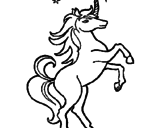 Desenho Unicórnio pintado por cavalo