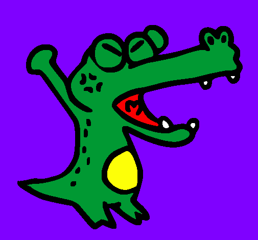 Crocodilo a gritar