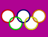 Desenho Argolas dos jogos olimpícos pintado por maria fer