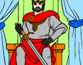 Desenho Cavaleiro rei pintado por luis