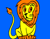 Desenho Leão pintado por aladim