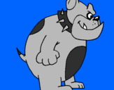 Desenho Bulldog inglês pintado por caio césar