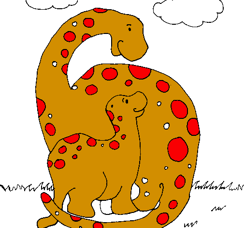 Desenho Dinossauros pintado por FELIPE