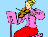 Desenho Dama violinista pintado por laisa  gonçalvesw  santos