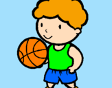 Desenho Jogador de basquete pintado por mariana