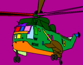 Desenho Helicoptero de resgate pintado por alessio