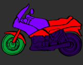 Desenho Motocicleta pintado por sol
