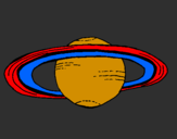 Desenho Saturno pintado por igor bezerra