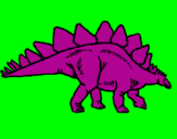 Desenho Stegossaurus pintado por rapha