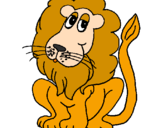 Desenho Leão pintado por Henrique