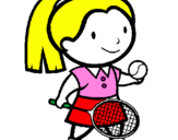 Desenho Rapariga tenista pintado por ANALUISA