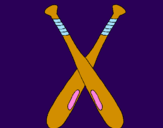 Desenho Bastões de basebol pintado por diogo