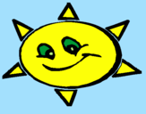 Desenho Sol sorridente pintado por Yneleshaya EFA
