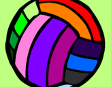 Desenho Bola de voleibol pintado por larissa  vicalvi  rocha