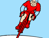 Desenho Ciclista com gorro pintado por isaac 