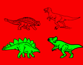 Desenho Dinossauros de terra pintado por MÃE VALERIA 