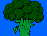 Desenho Brócolos pintado por pucca
