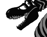 Desenho Esqueleto tiranossauro rex pintado por gustavo gatao