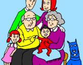 Desenho Família pintado por EMANUEL