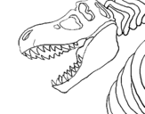 Desenho Esqueleto tiranossauro rex pintado por rita