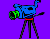 Desenho Câmera de cinema pintado por cio