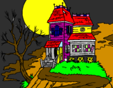 Desenho Casa encantada pintado por leonardo lellis favoreti