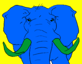 Desenho Elefante africano pintado por JOÃO GABRIEL S. PAZETTE