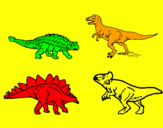 Desenho Dinossauros de terra pintado por gabriel