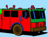 Desenho Camião de bombeiros pintado por João Vitor