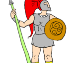 Desenho Guerreiro troiano pintado por diogo