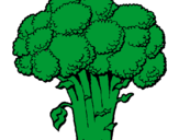 Desenho Brócolos pintado por dani