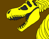 Desenho Esqueleto tiranossauro rex pintado por diegomota