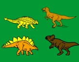 Desenho Dinossauros de terra pintado por jojo