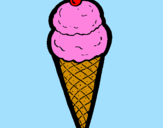 Desenho Cone de gelado pintado por angu m.