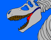 Desenho Esqueleto tiranossauro rex pintado por pedro
